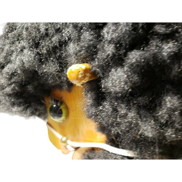 Vintage Wooden Rocking Horse Toy With Afro Hair Plays Music Playtime Decor - Picture 5 of 9